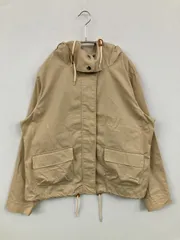 NAVY ネイビー ブルゾン L ベージュ コットン 合成皮革/人工皮革 無地 ショート丈 フードあり ジップアップ ボタン留めのサムネイル