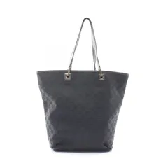 グッチ GUCCI トートバッグ GGキャンバス 0021098 ブラック キャンバス レザー トート バッグ レディース Used B