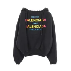 バレンシアガ BALENCIAGA パーカー レインボーロゴ コットン パーカー レディース Used Aのサムネイル