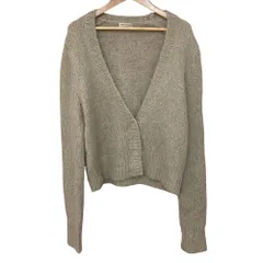 美品 Dries Van Noten ドリスヴァンノッテン アルパカモヘヤニットカーディガン M グレージュ レディース 古着 中古 USEDのサムネイル