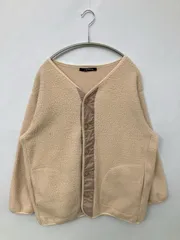 Lugnoncure ルノンキュール ブルゾン フリー ベージュ ボア 無地 ミドル丈 フードなし ボタン留めのサムネイル