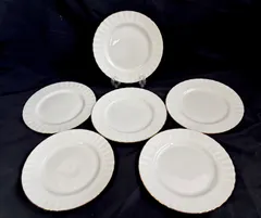 ROYAL ALBERT ロイヤルアルバート Bone China ENGLAND Val Dio バルドール モントローズシェイプ ケーキ パンプレート 5枚セット 直径約18cm 皿のサムネイル
