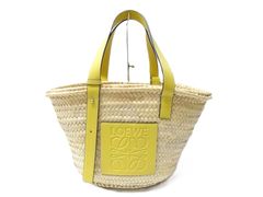 LOEWE ロエベ パームリーフ×カーフ ナチュラル×イエロー アナグラム