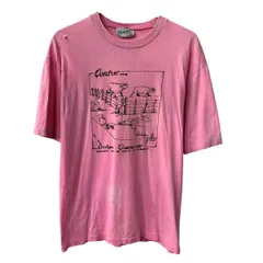 80s GOTCHA 半袖 プリントTシャツ XL～ ピンク プルオーバー 80年代 アニマル ビッグプリン コットンポリ カットソー 夏物 a806-5708のサムネイル