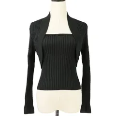 良品 24AW LOULOU WILLOUGHBY ルル ウィルビー ビスチェボレロニット 212420-16-060 サイズ２ ブラック レディース 古着 中古 USEDのサムネイル