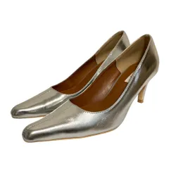 美品 AMERI VINTAGE アメリ ヴィンテージ ROUND HEEL BASIC PUMPS 02321260110 サイズM 23.5-24cm程度 シルバーカラー レディース 古着 中古 USEDのサムネイル