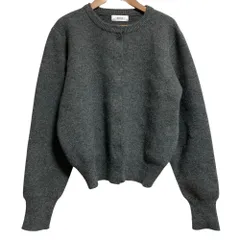 美品 AKTE アクテ ボタンフライ ニットカーディガン サイズＦ グレー レディース 古着 中古 USEDのサムネイル