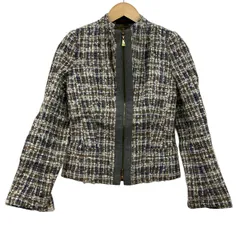 ESCADA(エスカーダ) ジャケット サイズ34 S レディース美品  - アイボリー×ブラウン×ブルー 長袖/ツイード/秋/冬のサムネイル