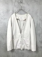 NATURAL BEAUTY BASIC ナチュラルビューティーベーシック 017-1155400 定価10450円 ノーカラー ジャケット sizeS/ライトベージュ ■■レディース