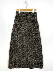 美品 OPAQUE.CLIP オペークドットクリップ 637-77036 プリント ロング スカート sizeM/黒 ■■レディースのサムネイル