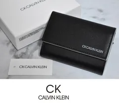 新品 CK カルバンクライン ミニカラー 3つ折り財布 876604 ブラック 牛革 薄型 レザー IKETEI イケテイ 財布 ウォレットのサムネイル