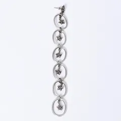 極美品 CHROME HEARTS クロムハーツ PAPER OVAL STAR DROP ペーパーオーバルスター ドロップピアス 重量約13.14g 片耳用 中古 4a003613のサムネイル