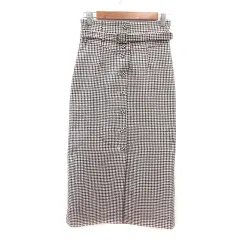 ティアラ Tiara タイトスカート ロング 千鳥格子 2 M 茶 ブラウン /MNのサムネイル
