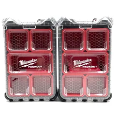 【未使用】ミルウォーキー Milwaukee パックアウト コンパクト　オーガナイザー　黒 2個 新品　117x249x386(HxWxD/mm)【FJ0609 】のサムネイル