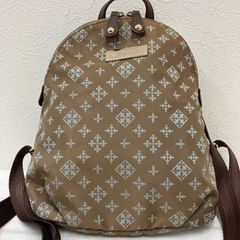 美品】russet ラシット モノグラム ナイロン×本革 リュック グレージュ
