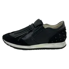 TOD'S(トッズ) スニーカー 36 1/2 レディース - 黒 フリンジ/スタッズ レザーのサムネイル