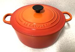 LE CREUSET 両手鍋 22cm レッド - メルカリ