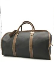 Dunhill　ダンヒル　ボストンバッグ　PVC×レザー　チャコールグレー×ブラウン　4967YSのサムネイル