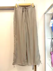 M7  ルグラジック  LE GLAZIK  パンツ  ３６ ベージュ  微光沢  裾ドロスト  キュプラのサムネイル