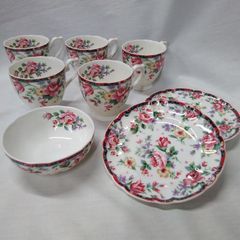 MINTON ティーカップ＆ソーサー5客と大皿1枚のセット - メルカリ