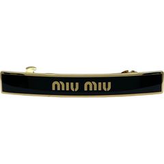 ミュウミュウ miumiu ロゴ プレックス ヘアグリップ - メルカリ