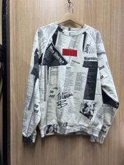 ジョンガリアーノ ニュースペーパー柄パーカーカットソー underwear