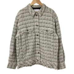 良品 22AW FRAMeWORK フレームワーク ツイードジャケット ホワイト マルチカラー レディース 古着 中古 USEDのサムネイル