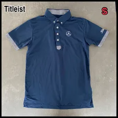 美品★Titleist タイトリスト ポロシャツ ネイビー メルセデスベンツ Mercedes-Benz コラボ Sサイズ ゴルフウェアのサムネイル
