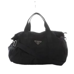 プラダ PRADA ナイロンボストンバッグ ボストンバッグ 旅行バッグ 黒 ブラック 三角プレート /RI ■OS