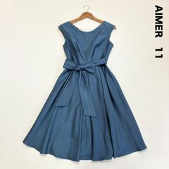 定価40700円 現行 AIMER エメ 編み上げリボンフォーマルワンピース L