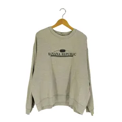 バナナリパブリック BANANA REPUBLIC 90s 白タグ ロゴ プリント クルーネック スウェット トレーナー メンズ import：XL のサムネイル