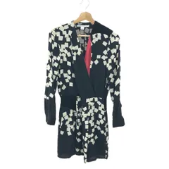 DIANEvon FURSTENBERG ダイアンフォンファステンバーグ カシュクールワンピース サイズ:2 シルク95％/ドレス    ブラック レディース / 240001207562のサムネイル
