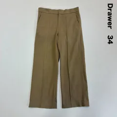 Drawer ドゥロワー☆ピンタック センターシームクロップドパンツ ブラウン 34のサムネイル