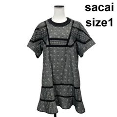 希少☆sacai サカイ スターレースワンピース ニット セットアップ 黒 1