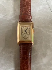 【稼働】GUESS レディース腕時計　クオーツ　ﾚｸﾀﾝｷﾞｭﾗｰ 長方形　ゴールド文字盤　茶色ベルトのサムネイル
