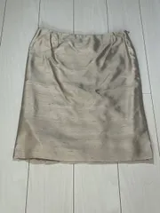 【232025】ALBERTA FERRETTI アルベルタフェレッティ  タイトスカート　膝丈　スリット入り　シルク100％　ジッパーフライ　I42  ・ ベージュのサムネイル