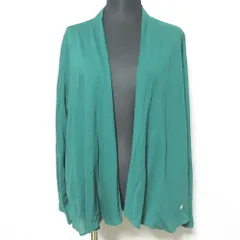 美品 23SS MACKINTOSH LONDON マッキントッシュロンドン UVカット シアーカーディガン G7-P40-179 大きいサイズ 44 グリーン レディース 古着 中古 USEDのサムネイル