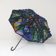 ルミエーブル 晴雨兼用傘 USED美品 パゴダ 蒼き大聖堂 二重張り UV
