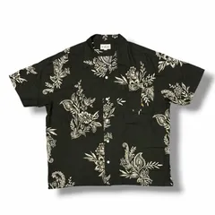 参考上代24200円 CALEE 25SS FLOWER PATTERN SH フラワーパターンシャツ 半袖 開襟 キャリー CL-25SS059 ブラック XL （9077M）のサムネイル