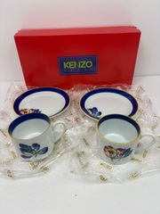KENZO 大皿2枚入り3箱合計6枚、 カップ＆ソーサー 2客セット まとめ