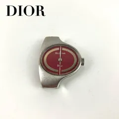 不動品　DIOR　ディオール　腕時計　BULOVA　ブローバ　機械式　手動巻き　赤文字盤　アナログ　2針　ケースのみ　W129のサムネイル