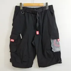 ECKO UNLTD エコーアンリミテッド バギー カーゴ ハーフパンツ JORTS ショート 裏地 メッシュ ストリート B-BOY Y2K ブラック L F181のサムネイル