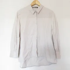美品 Fabiana Filippi ファビアナフィリッピ ストレッチ 比翼 長袖 ギャザースリーブ シャツ ブラウス L ベージュ レディース 古着 中古 USEDのサムネイル