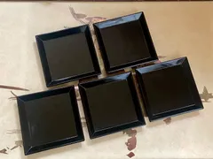 能登蔵出し 輪島塗 シンプルな 銘々皿 5客セット/豆皿 手塩皿 漆器 角皿 能登蔵出し 輪島塗 シンプルな 銘々皿 5客セット/豆皿 手塩皿 漆器 角