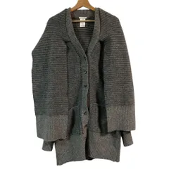 美品 Chloe クロエ ミックスニット ロングカーディガン サイズTM グレー レディース 古着 中古 USEDのサムネイル