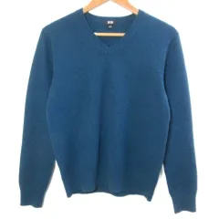 ユニクロ UNIQLO 20AW カシミヤニット セーター プルオーバー Vネック 長袖 S ブルー系 351-42907 /X