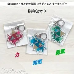 【３色セット】スプラトゥーン３ Splatoon×ゼルダの伝説 コラボフェス キーホルダー ／ 任天堂グッズのサムネイル