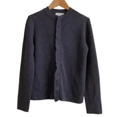 美品 MACKINTOSH LONDON マッキントッシュロンドン クルーネック ニットブルゾン サイズ38 ネイビー レディース 古着 中古 USEDのサムネイル