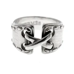 エルメス HERMES 【 メキシコ 】 コルセット シルバー リング　50842のサムネイル