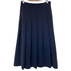美品 FOXEY NEWYORK フォクシー ニューヨーク プリーツスカート 37197 38 ネイビー レディース 古着 中古 USEDのサムネイル